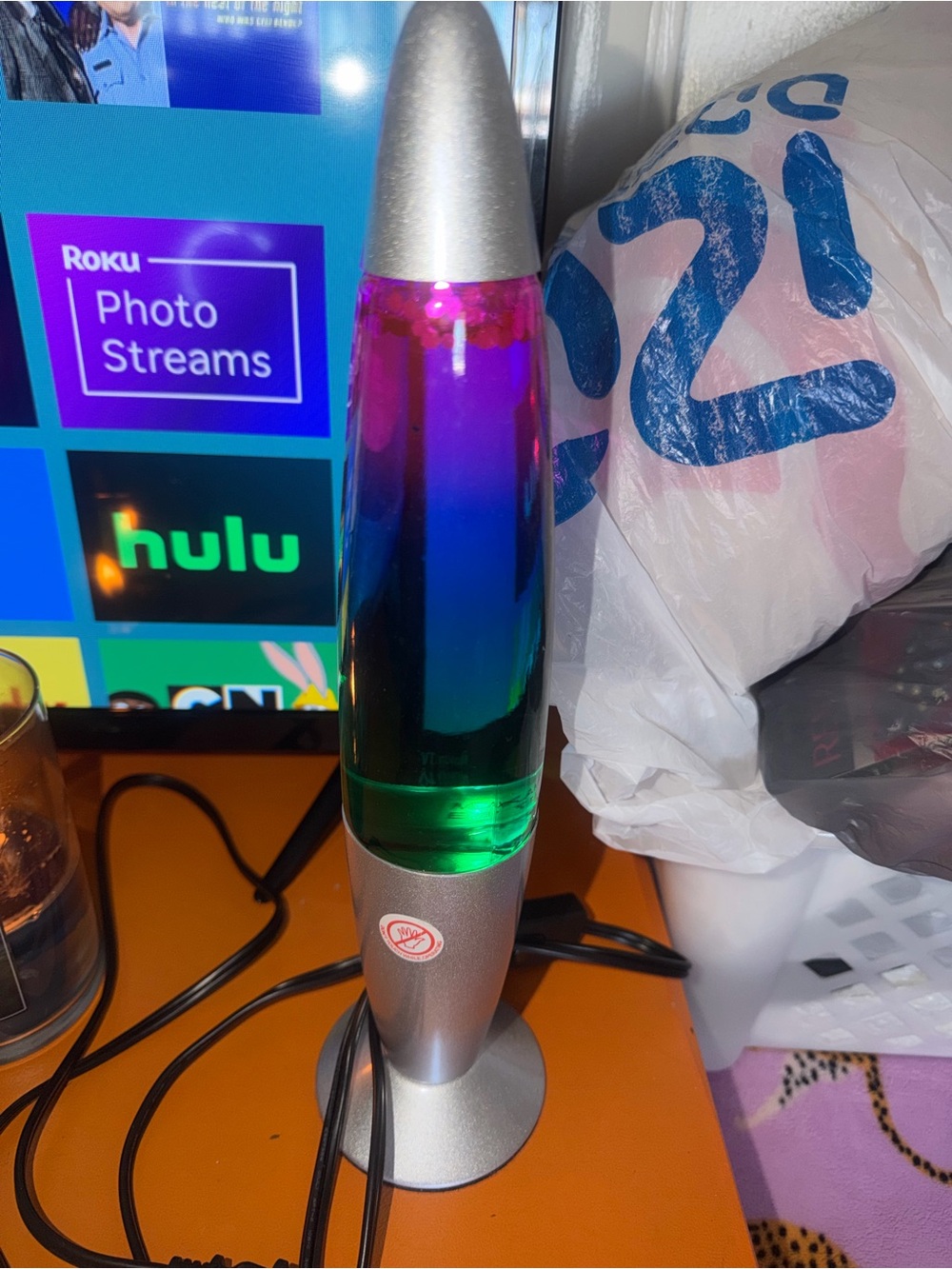 Iridescent Gradient Lava Lamp - Pink, Purple, Blue